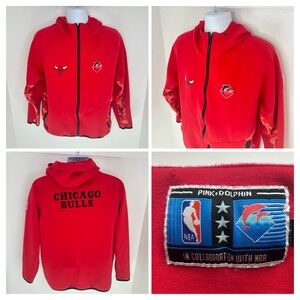 Pink Dolphin Chicago Bulls Hoodie Mens XL Red Camo Zip NBA Collab Full Zip Rare